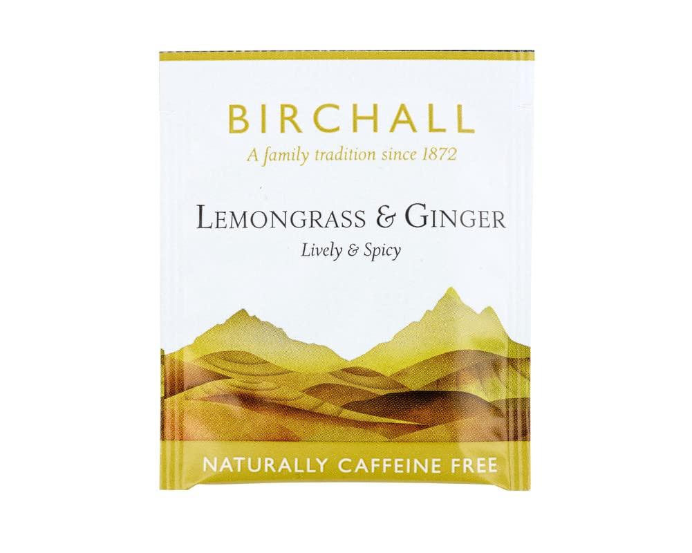 Birchall Lemongrass & Ginger Herbal Tea Bags - 25 Count Box | Antioxidant Rich 2