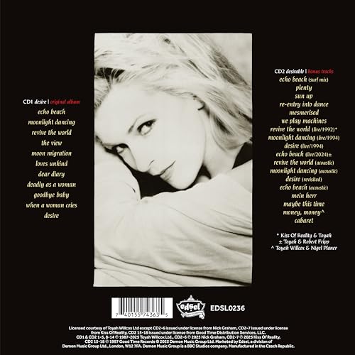 Toyah - Desire 2CD Deluxe Gatefold Packaging 3