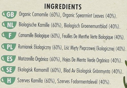 Heath & Heather - Organic Camomile & Spearmint Tea 20 Bags • Caffeine-Free Herbal Infusion 12