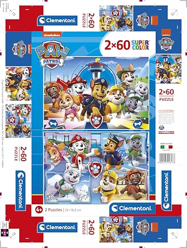 Clementoni Paw Patrol 2 x 60-Piece Puzzles - Ages 5+ 7