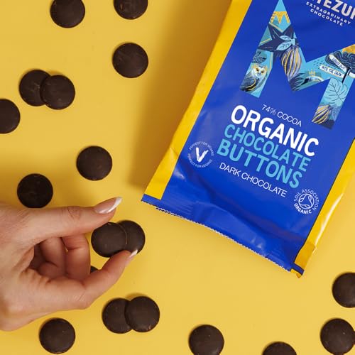 Montezuma Bio-Dunkelschokoladenknöpfe mit 74 % Kakaoanteil, glutenfrei, 120 g 4
