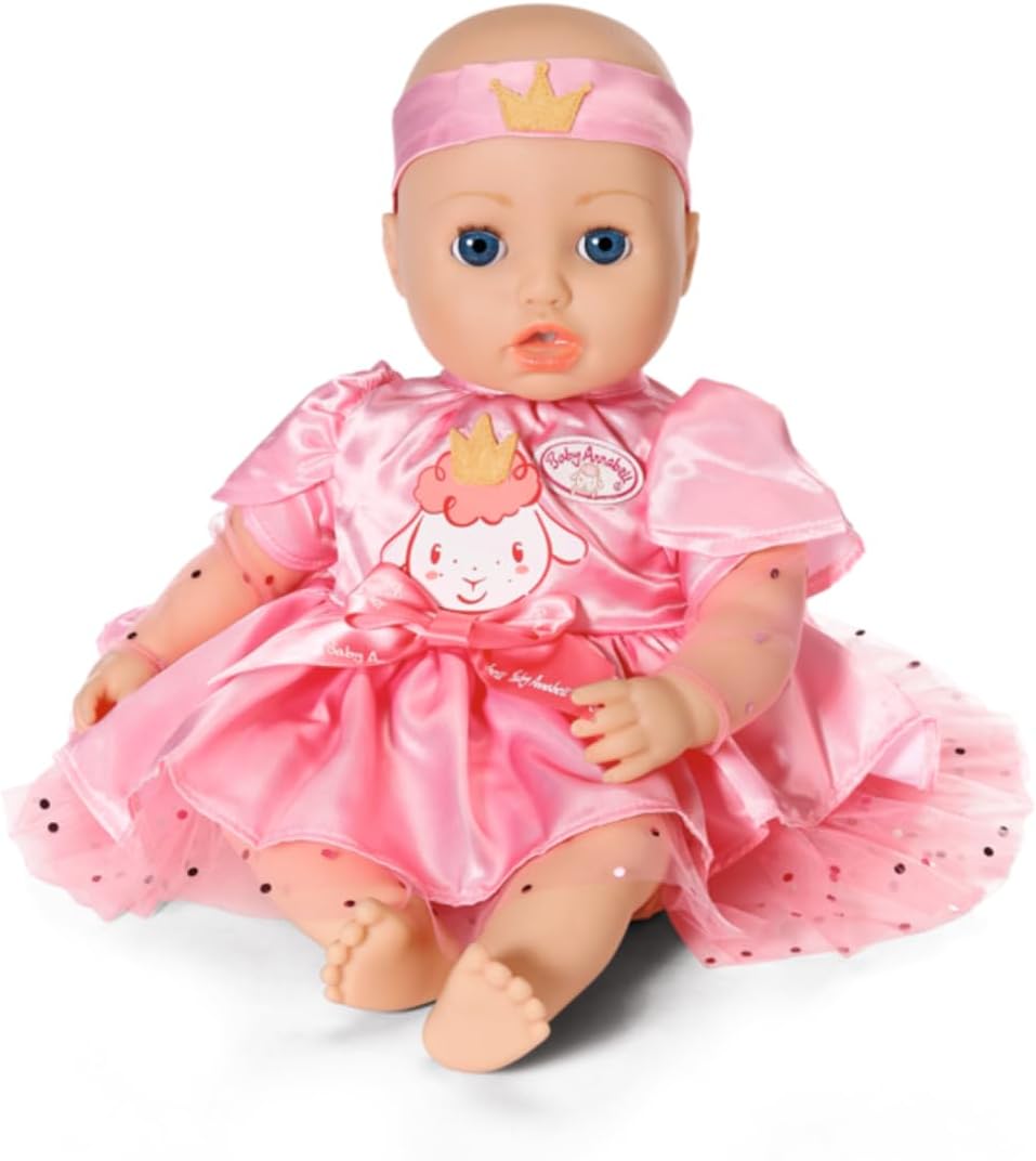 Baby Annabell Happy Birthday Dress 710548 - Pink Tulle Dress with Crown for 43cm Dolls 3
