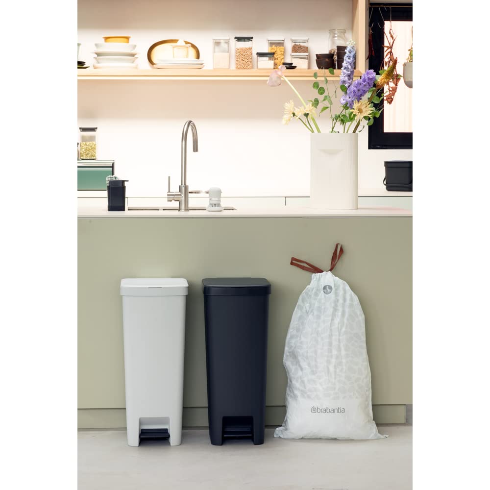 Brabantia PerfectFit Bin Liners - Tear-Resistant Plastic | 40 Count | 40-45 Litre Capacity | Code L 6