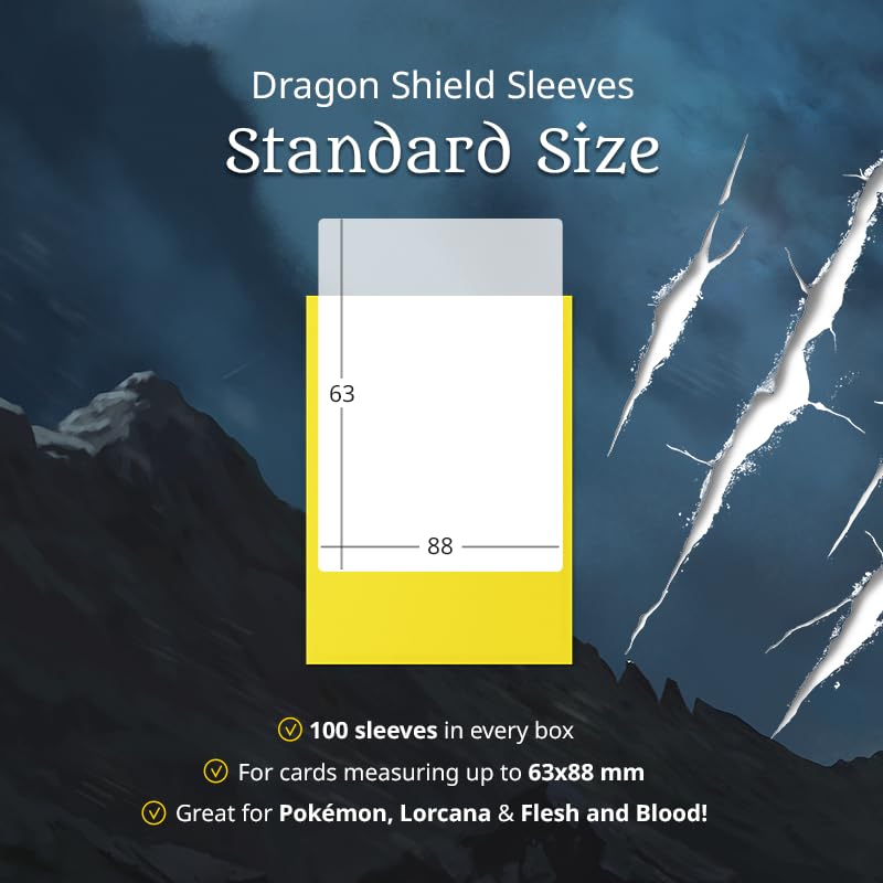 Dragon Shield Standard Sleeves Clear for Trading Card Games 5