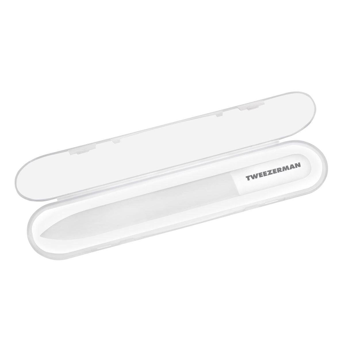 Tweezerman Glass Nail Buffing File - Shapes & Smooths Nail Beds | Recycled Glass | Includes Protective Case