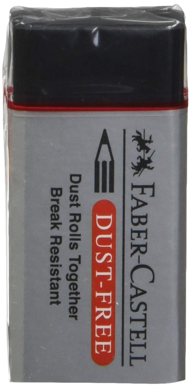 Faber-Castell Dust Free Cube Eraser - Black | Excellent Clean Erasing | 45x20x15mm 1