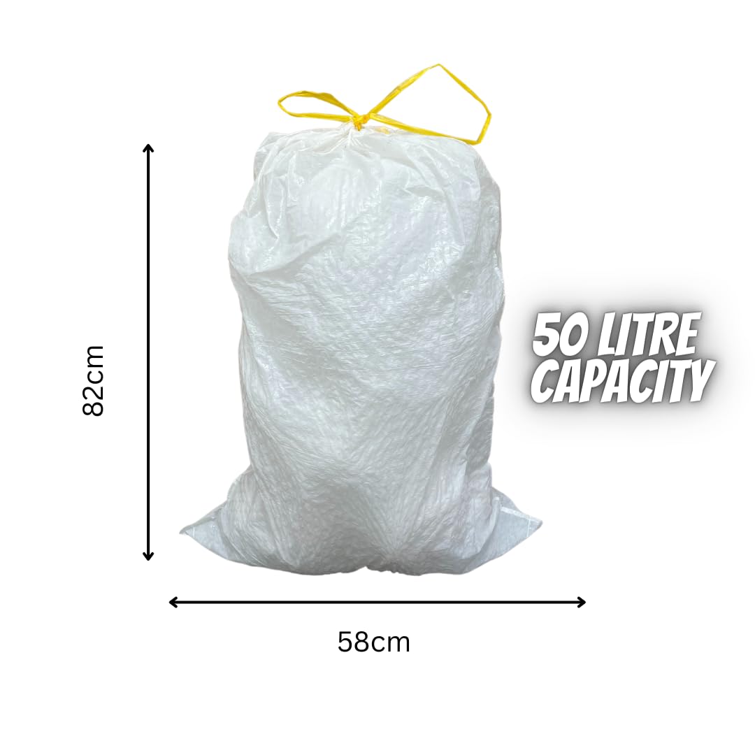 EcoBag Ultimate Embossed Vanilla Scented Drawstring Kitchen Bin Liners 50L - 15 Pack