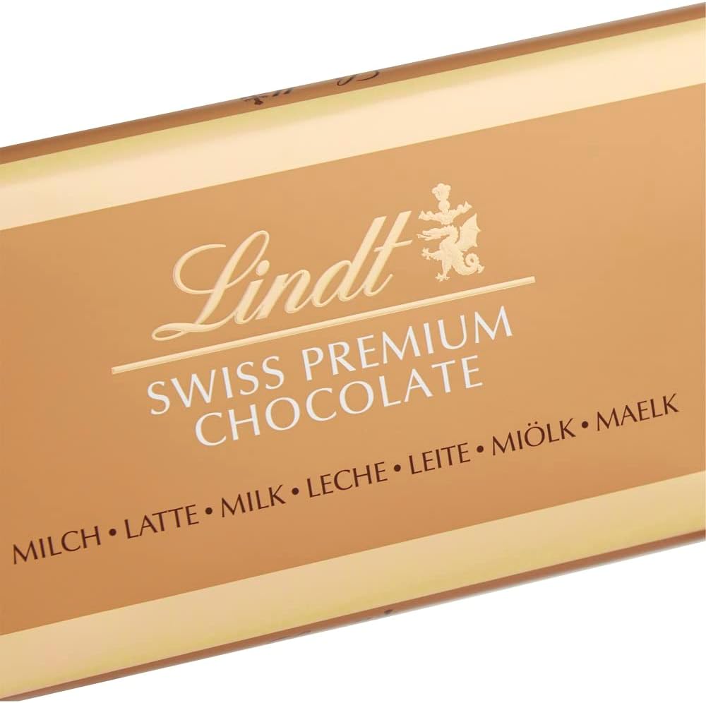 Lindt Schweizer Milchschokolade Goldtafel 300g 12