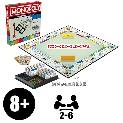 Monopoly Board Game with Storage Tray and Larger Metal Tokens - English Version 8