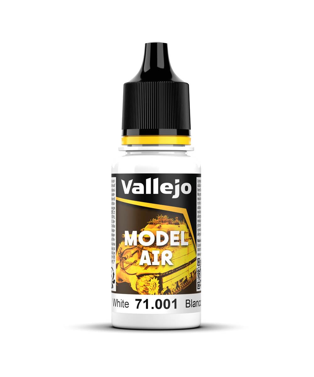 Vallejo Model Air Acrylic Paint - White | Waterbased | 17 ml Bottle