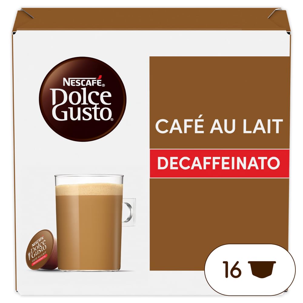 NESCAFÉ Dolce Gusto Café Au Lait Decaffeinated, 16 Capsules
