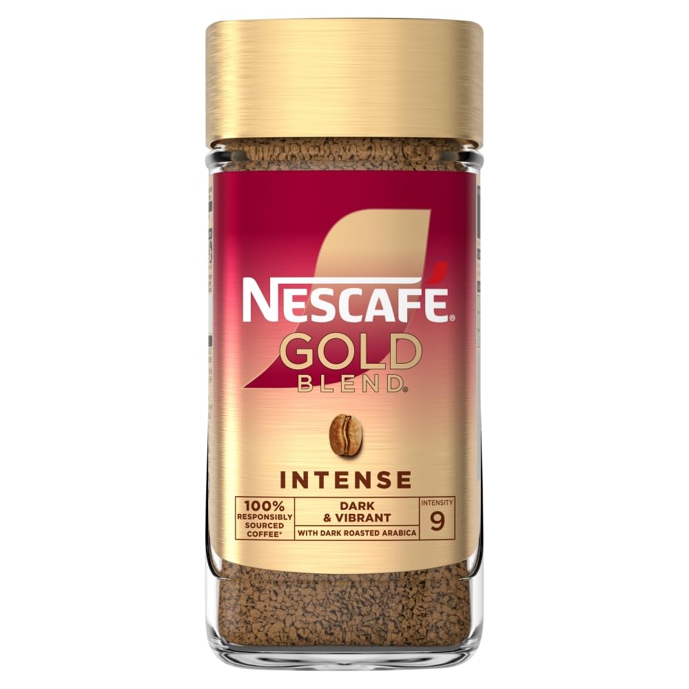 NESCAFÉ Gold Blend Intense Premium Instant Coffee, Dark Roast with Rich Aroma, 190g