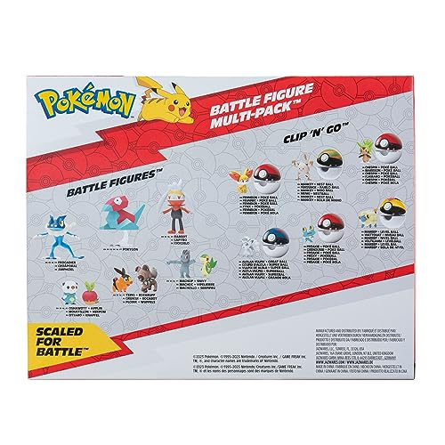 Pokémon Battle Figure 8 Pack - 6x 2-Inch & 2x 3-Inch Figures, Ages 4+ 10