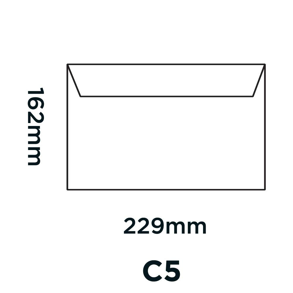 Blake Creative Colour C5 Wallet Envelopes 162 x 229 mm Jet Black 120 gsm Peel & Seal - Pack of 25