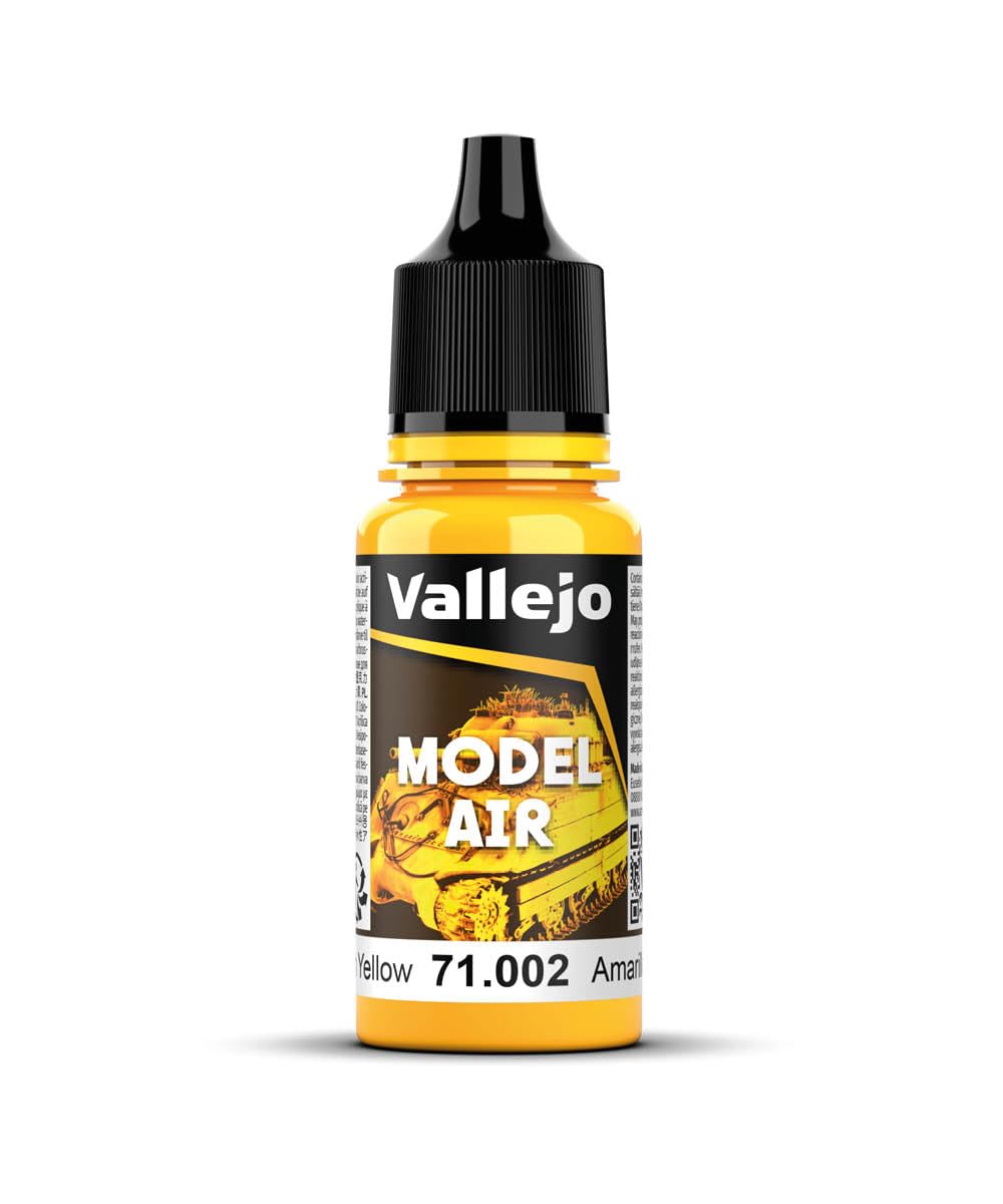 Vallejo Model Air Acrylic Paint - Yellow | Waterbased | 17 ml