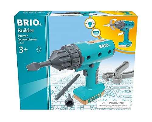 BRIO Builder Screwdriver Power Tool - STEM Construction Toy for Kids 9