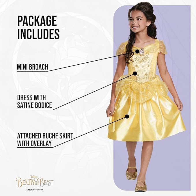 Disguise Disney Princess Belle Classic Costume - Toddler Size 3T-4T 11