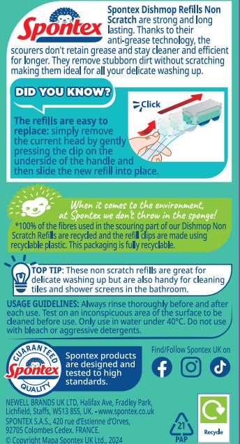 Spontex - Dishmop Non Scratch Sponge Refills 6