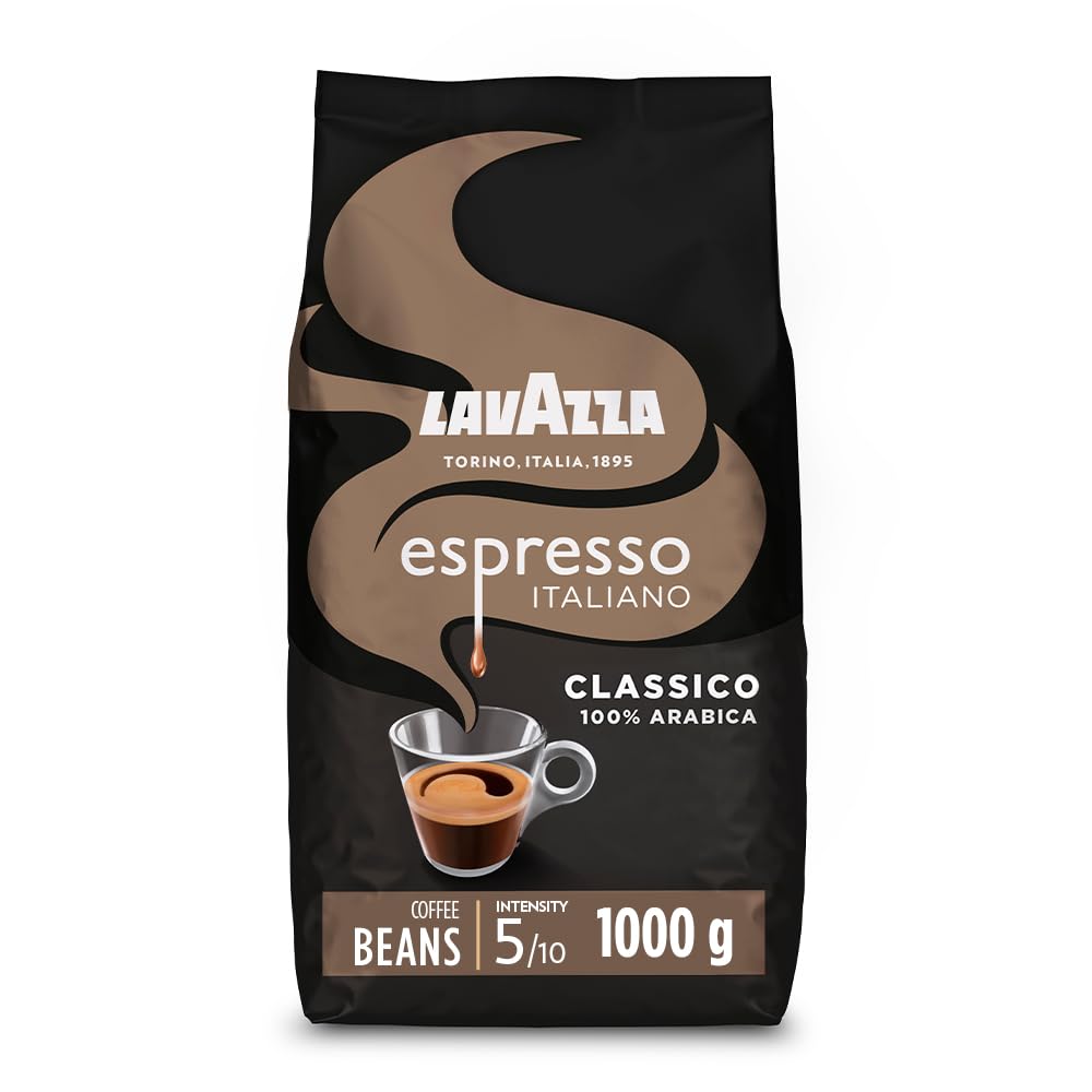 LAVAZZA Espresso Italiano Classico Whole Coffee Beans - 100% Arabica, Medium Roast, 1 kg