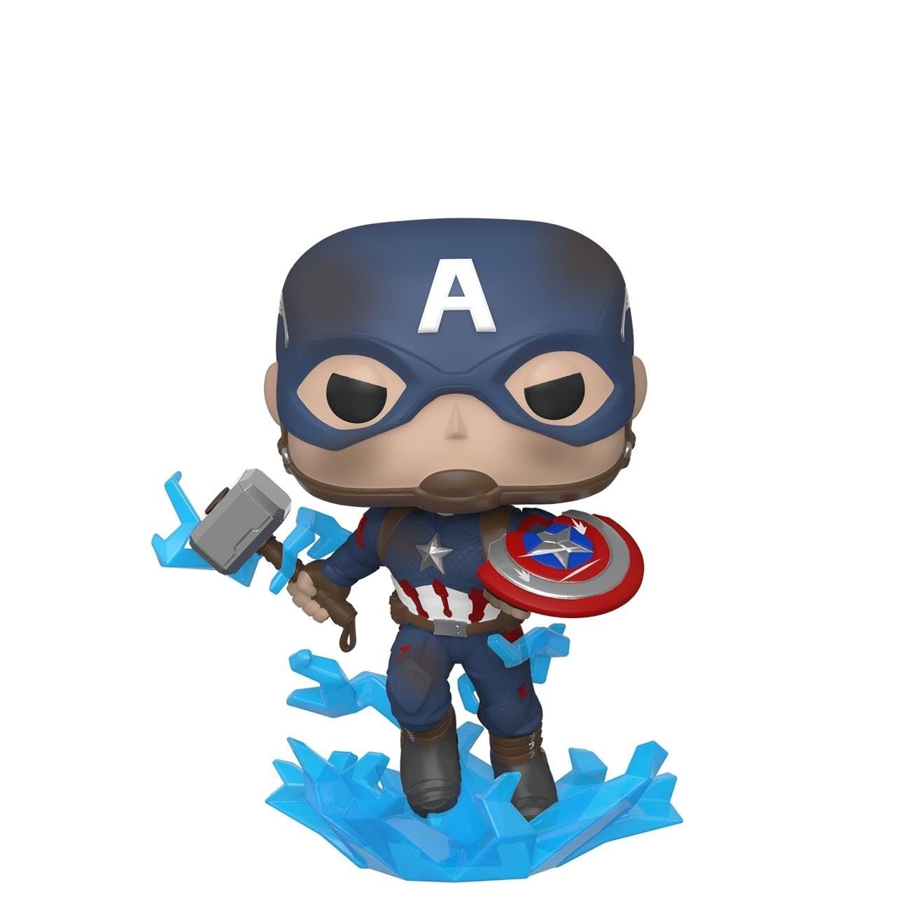 Funko Pop! Marvel: Endgame - Captain America w/Broken Shield & Mjolnir Vinyl Figure 7