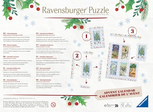 Ravensburger Christmas Around the World Jigsaw Puzzle Advent Calendar - 54-Piece Daily Puzzles for Ages 12+ 10