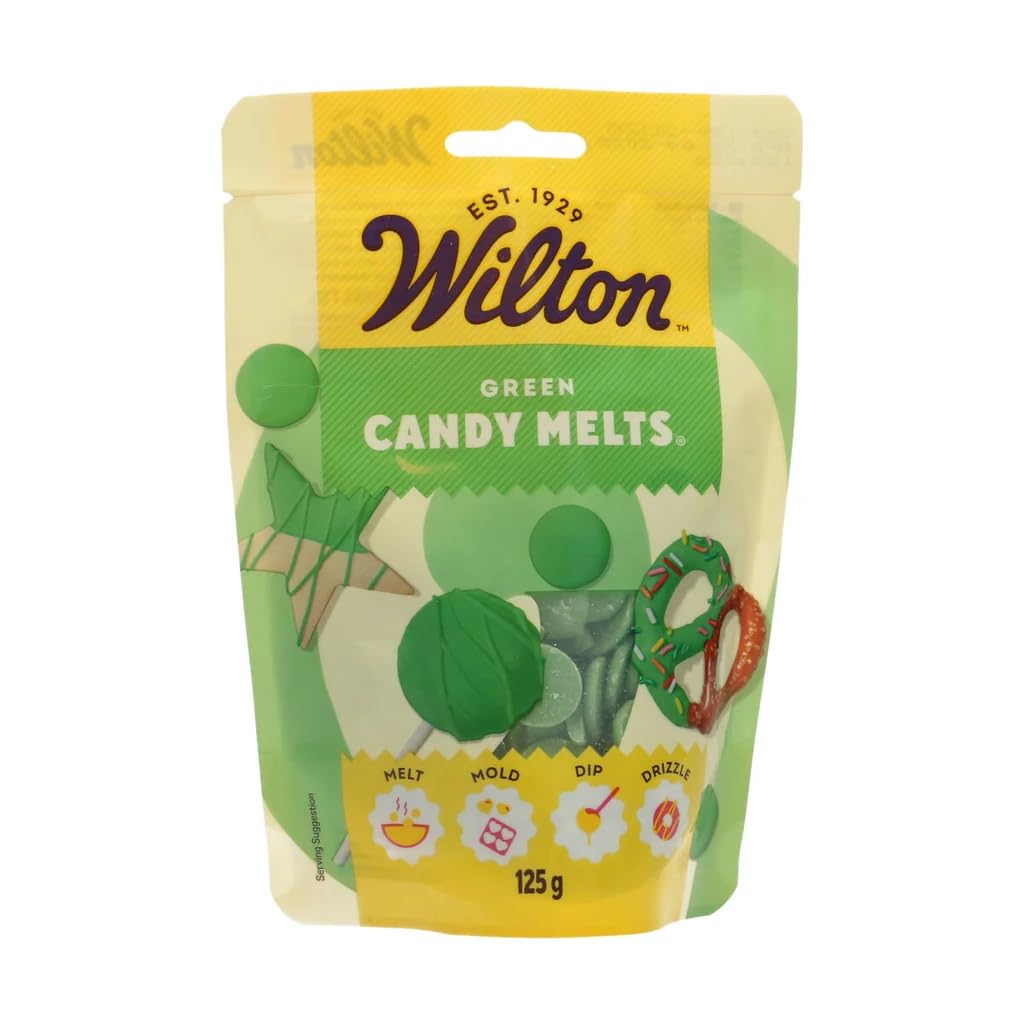 Wilton Candy Melts Dark Green Melting Candy for Dipping and Molding | 125g