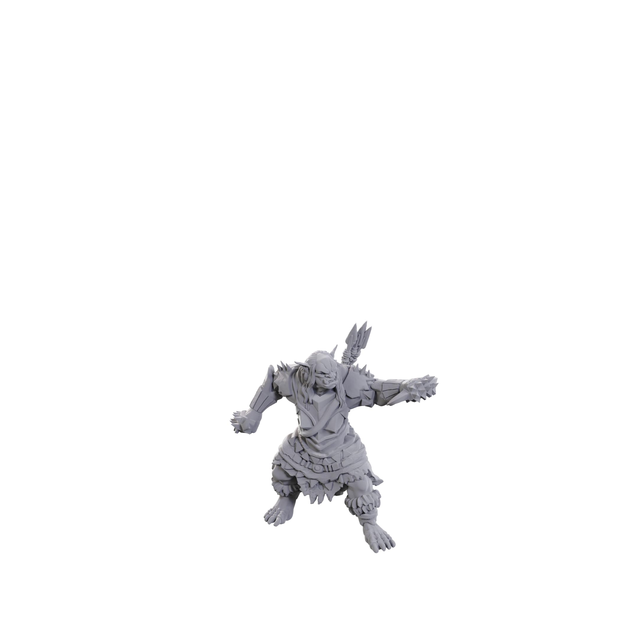 WizKids Pathfinder Battles Deep Cuts Miniatures - Orc Brute (Wave 24) | Unpainted Plastic Figure