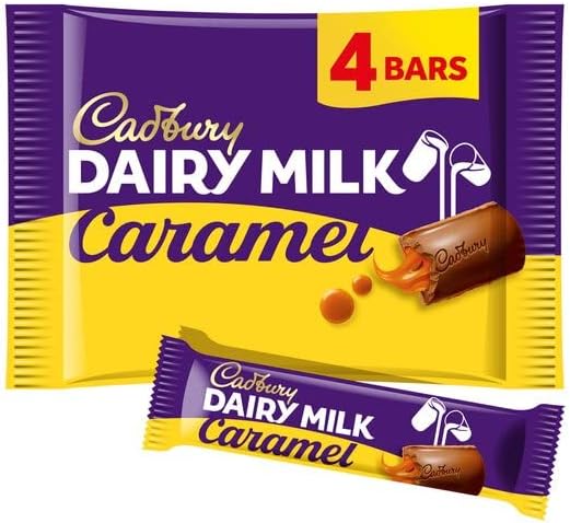 Cadbury Dairy Milk Caramel Chocolate Bar, 37 g (Pack of 4)
