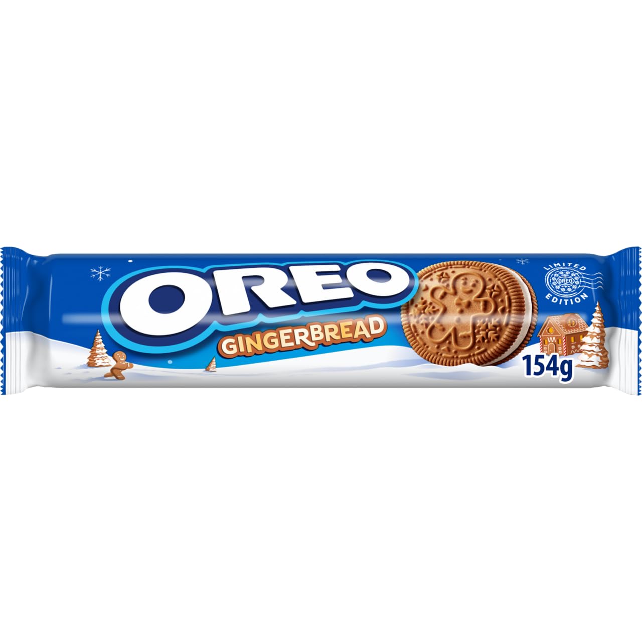 Oreo Limited Edition Gingerbread Flavour Sandwich Biscuits with Vanilla Crème