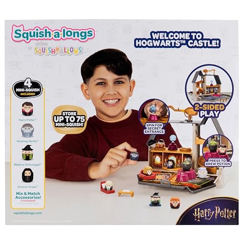 Squish-a-longs Harry Potter Hogwarts Castle Playset with Mini Figures - Severus Snape, Harry Potter, McGonagall, Moaning Myrtle 10