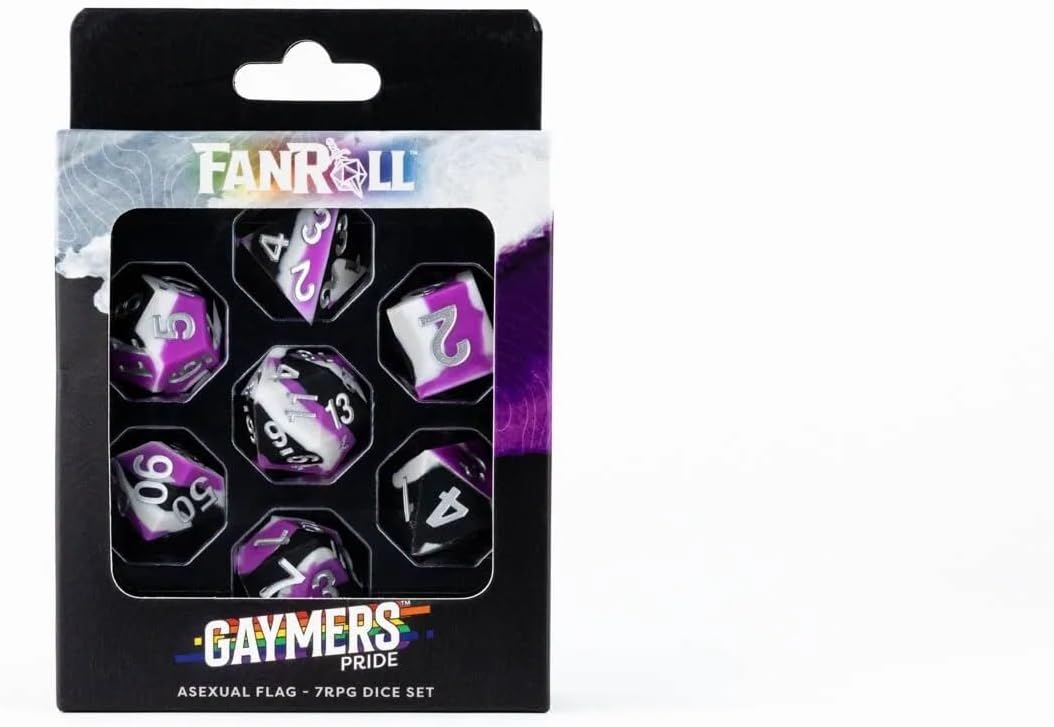 Metallic Dice Games FanRoll Pride Sharp Edge Silikonkautschuk-Würfelset 16 mm
