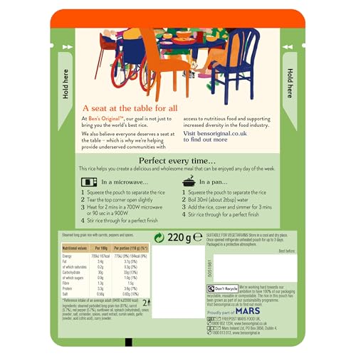 Ben's Original Gemüse-Pilau-Mikrowellenreis, 6 x 220 g Beutel 7
