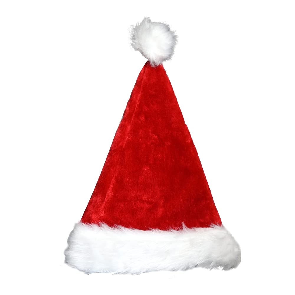 Ram® Deluxe Plush Christmas Santa Hat for Adults and Kids 3