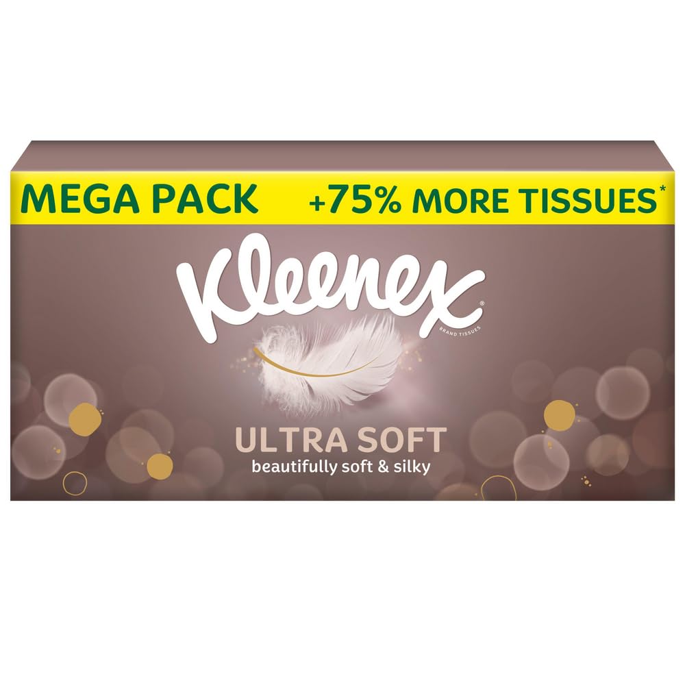 Kleenex Ultra Soft Tissues - 3 Ply, Unscented, 112 Sheets per Box