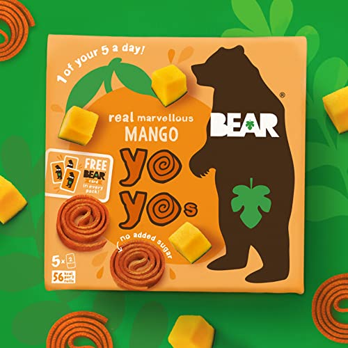 BEAR Mango Yoyos - Dried Fruit Rolls - 100% Natural, No Added Sugar - 5 Packs (20g Each) 6
