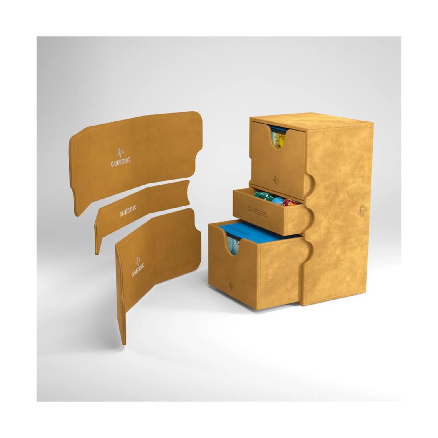 Gamegenic Stronghold 200+ XL Kartenaufbewahrungsbox für 200 doppelseitig gesleevte Karten – Sand 3