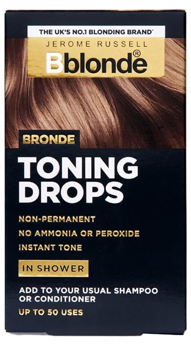 Jerome Russell Bblonde Bronde Toning Drops - Semi-Permanent Hair Toner, 50ml, Unisex Adult