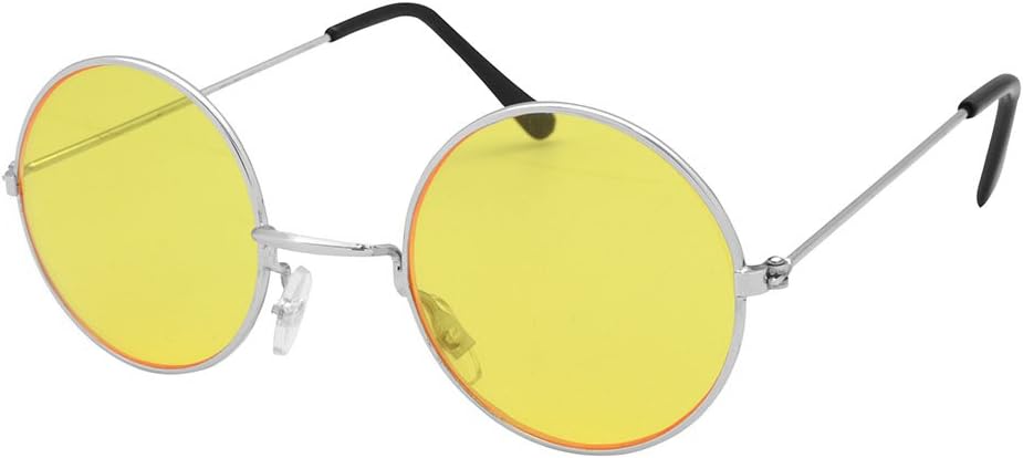 Bristol Novelty Lennon Glasses - Yellow Costume Accessory