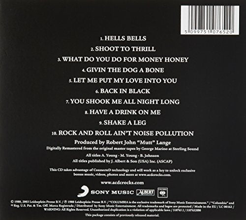 AC/DC - Back in Black [Audio CD] 3