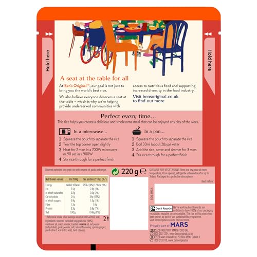Ben's Original Chinese Style Microwave Rice, 6 x 220g Pouches 7