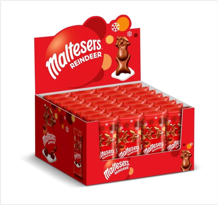 Maltesers – Weihnachtsgeschenkbox mit Rentier aus Milchschokolade, 32er-Packung, festliche Weihnachtsgeschenke 3