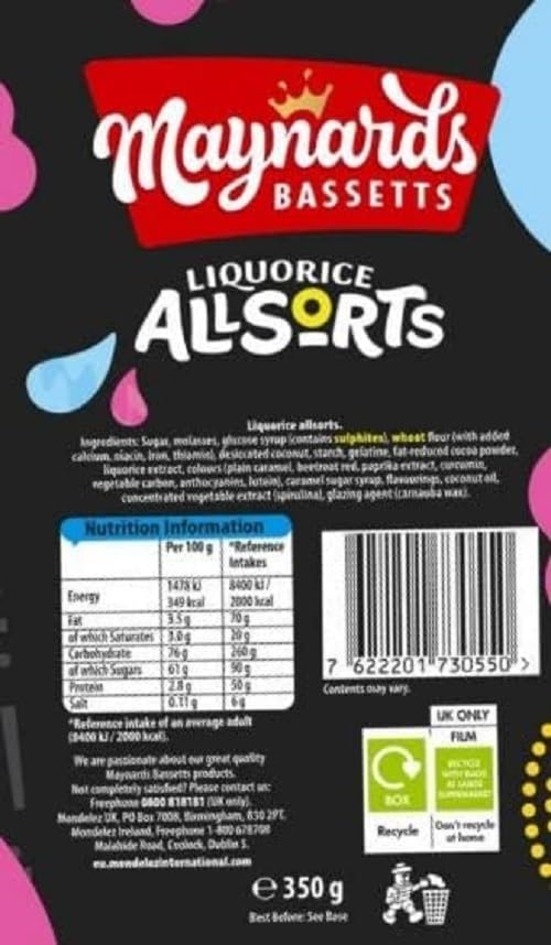 Maynards Bassetts Allsorts Assorted Liquorice Sweets Gift Box 350g 3
