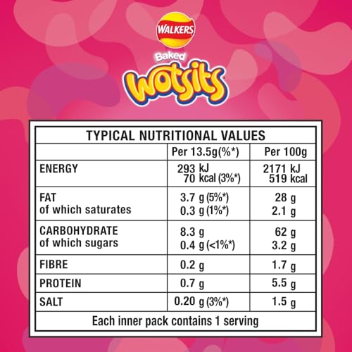 Walkers Wotsits Krabbencocktail-Snacks Chips 6X13,5g 6