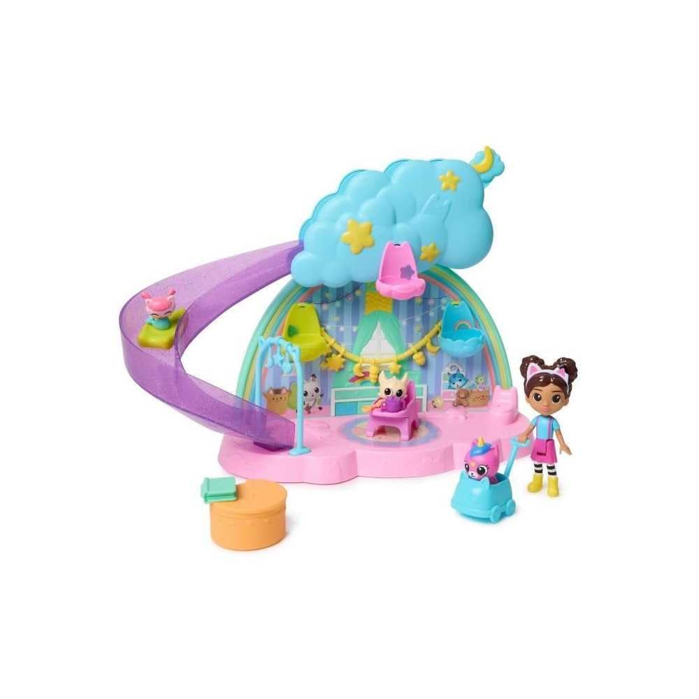 Gabby’s Dollhouse Kitty Care Ear Purrfect Playroom - 17-Piece Nursery Playset with Gabby Figure & Baby Kitties
