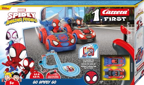 Carrera FIRST Spidey Go Webs Go Slot Car Racing Track - 2.9m Track for Ages 3+ 5