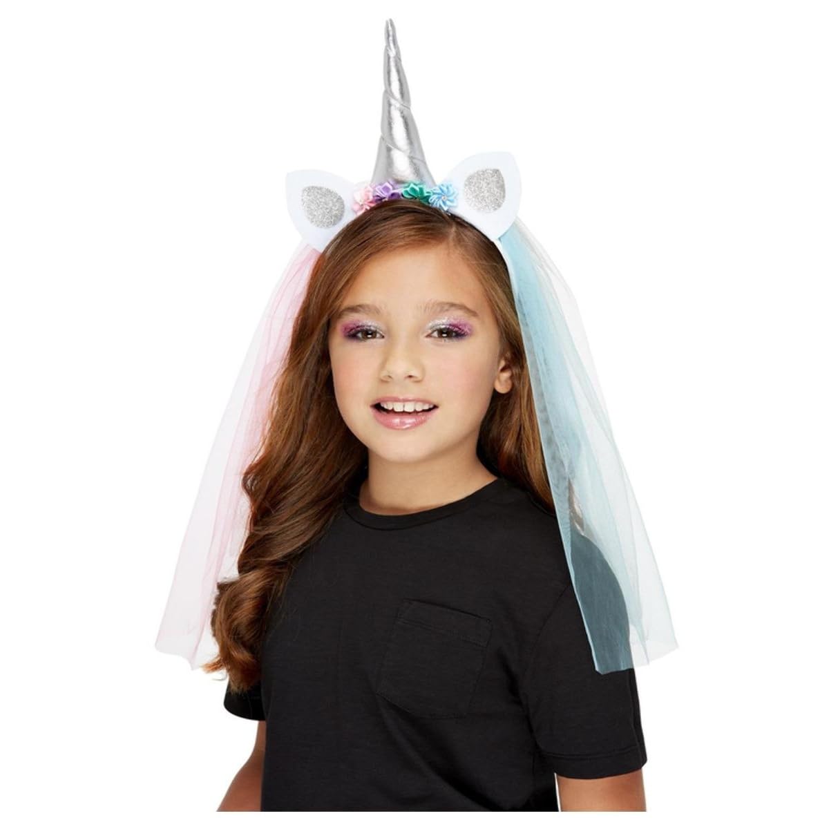 Smiffys Unicorn Pastel Headband with Veil