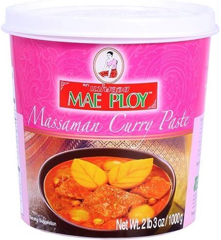 Mae Ploy Thai Massaman Curry Paste (1kg) - Authentic Thai Cooking Ingredient