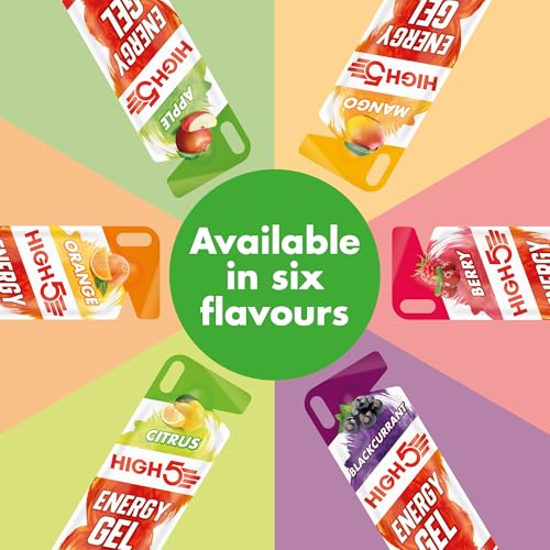 HIGH5 Energy Gels - Apple Flavour Quick Release Carbohydrate Gels for Endurance Sports 12