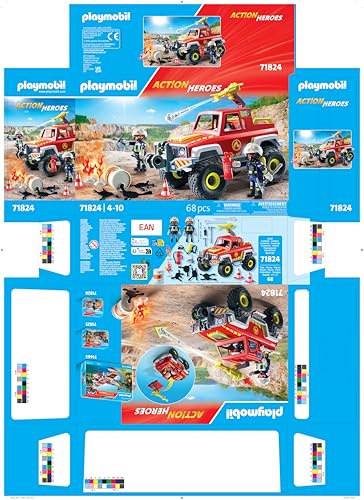 Playmobil Action Heroes Fire Truck - Vehicle Playset for Kids 4+ 5