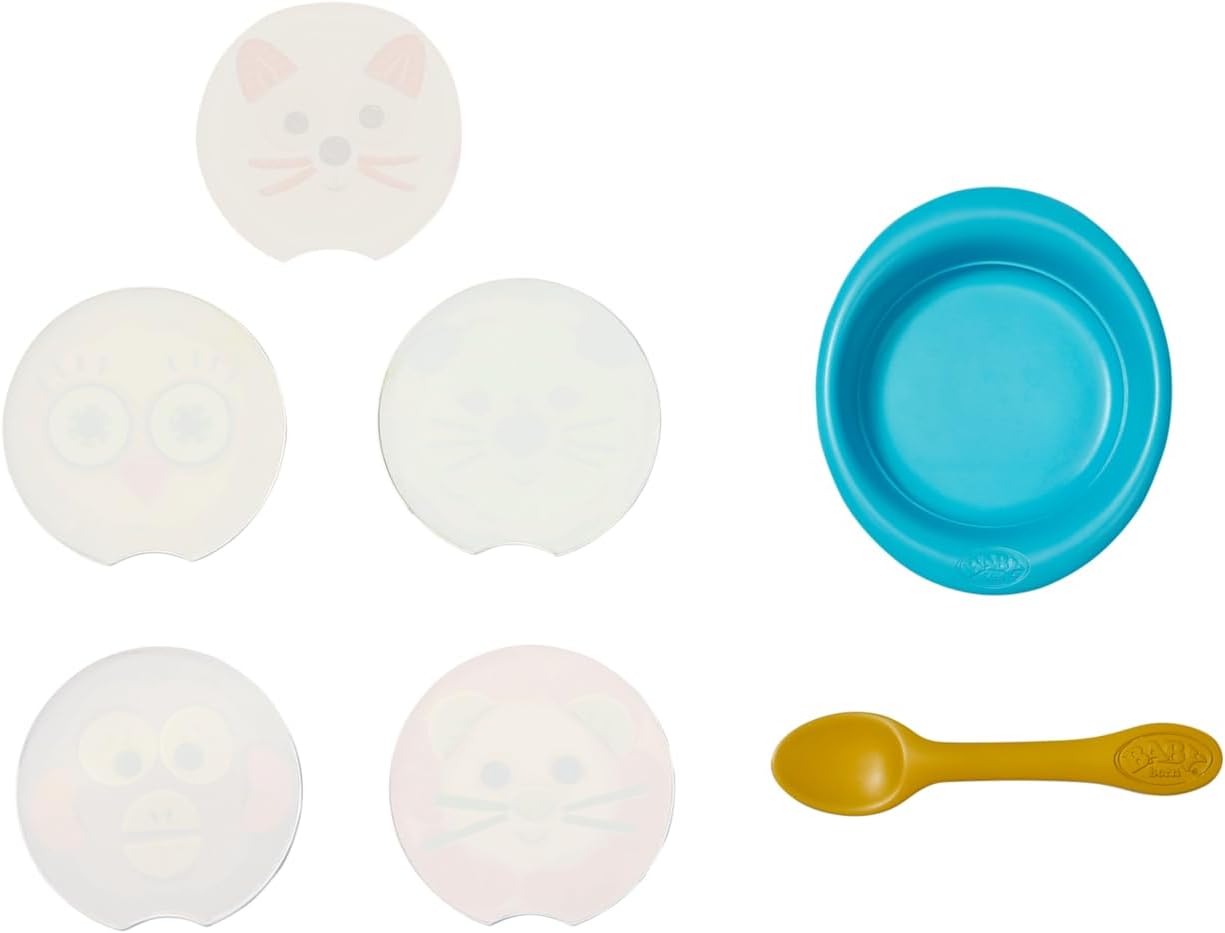 BABY born Feeding Set - 5 Water-Reveal Meals for Dolls 36-43cm